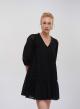 Black Broderie dress with V-neck and three quarters sleeves Emme Marella - 1