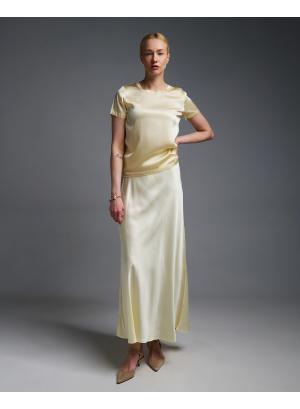 Yellow silky touch Skirt with elasticated waistband Vicolo - 56241