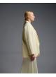 Yellow oversized Jacket with detachable flower buttonniere and one button Vicolo-5