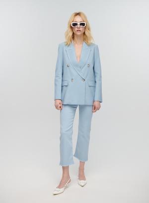 Light Blue cropped five pockets Trousers slightly flared Emme Marella - 31075