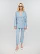 Light Blue cropped five pockets Trousers slightly flared Emme Marella - 0