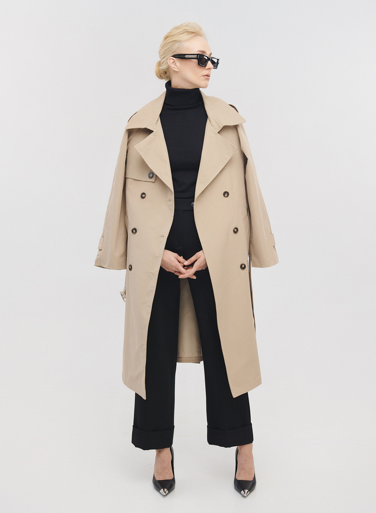 Καμπαρντίνα μακριά σταυροκούμπωτη - 0