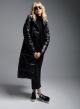 Black long padded Jacket with hood Fly Luxury - 4