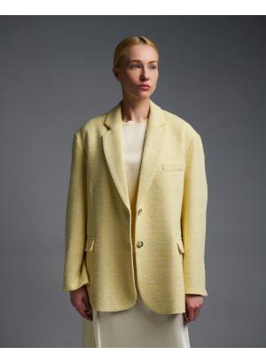Yellow tweed oversized Jacket Vicolo - 56205