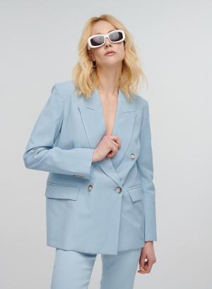 Light Blue double breasted Jacket Vicolo - 31061