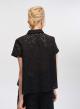 Black Broderie Shirt with short sleeves Emme Marella - 3