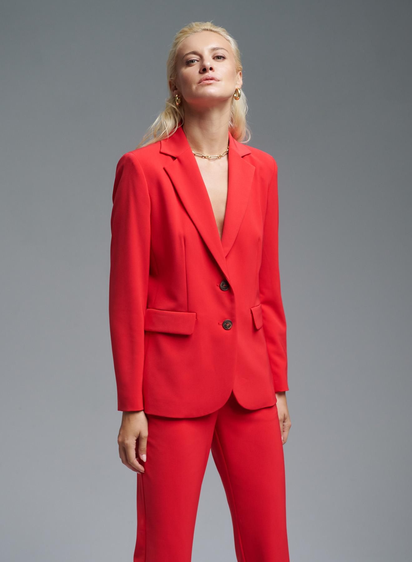 Red strech Jacket with two buttons Emme Marella - 6