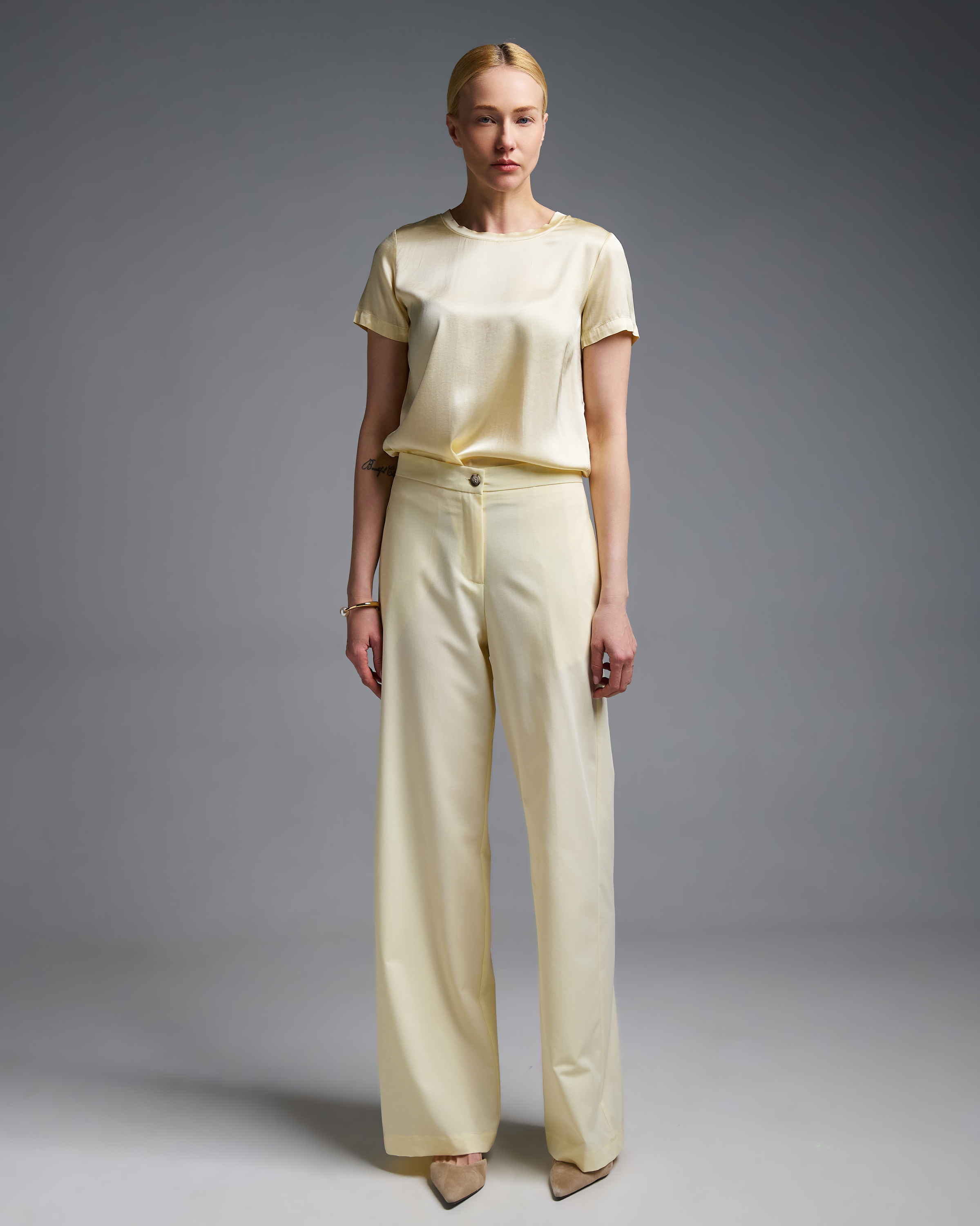 Κίτρινο Παντελόνι σε ίσια γραμμή Vicolo - 0