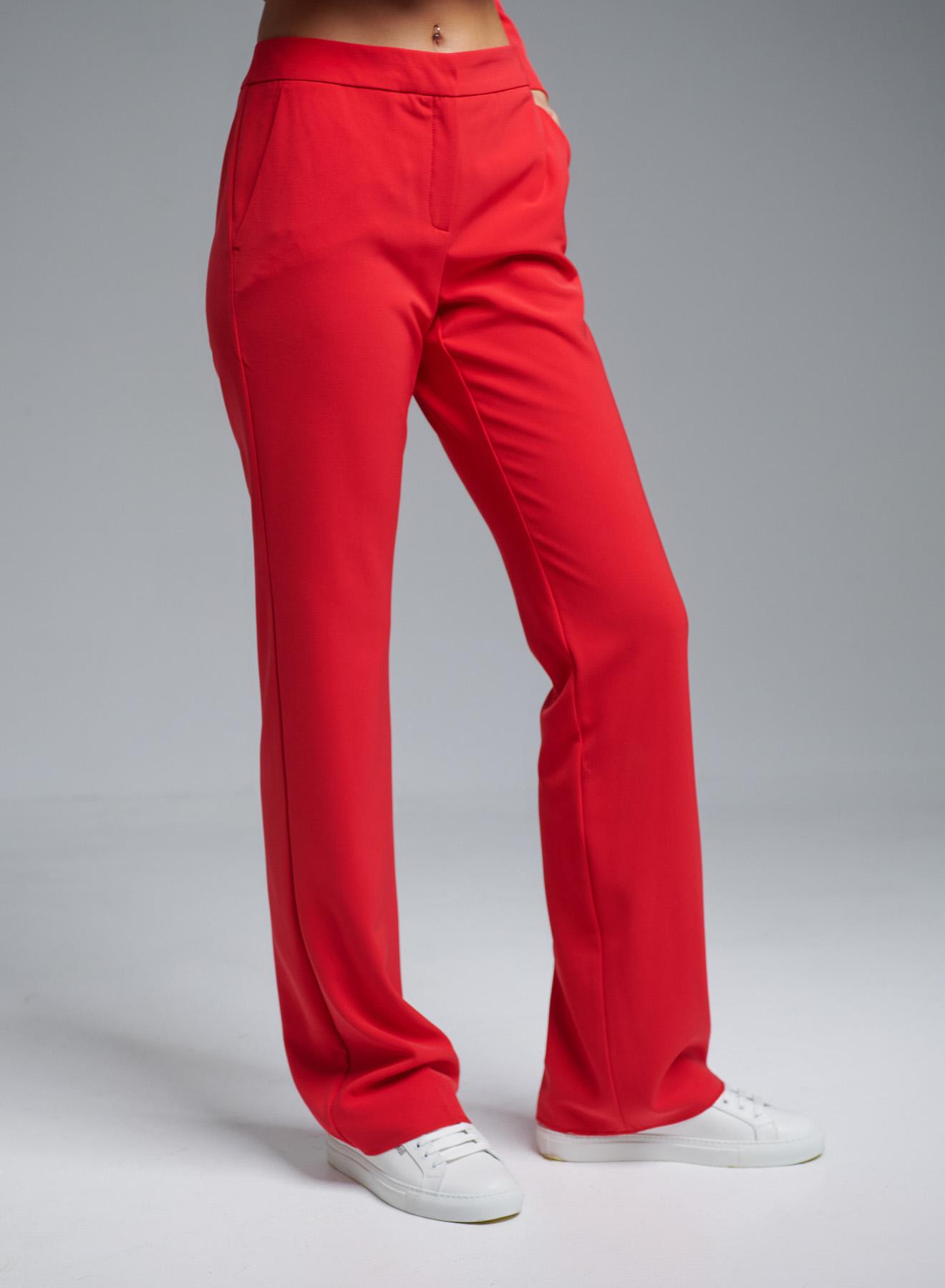 Red stretch semi-flared Trousers Emme Marella - 3