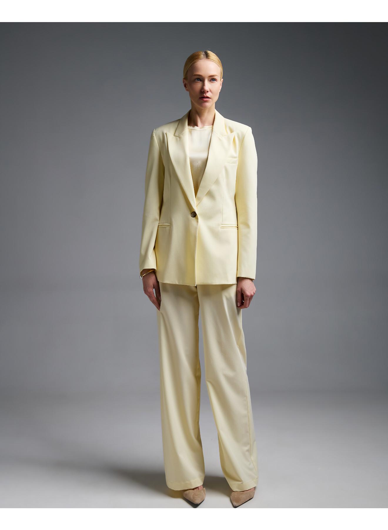 Yellow single buttoned Jacket Vicolo - 4