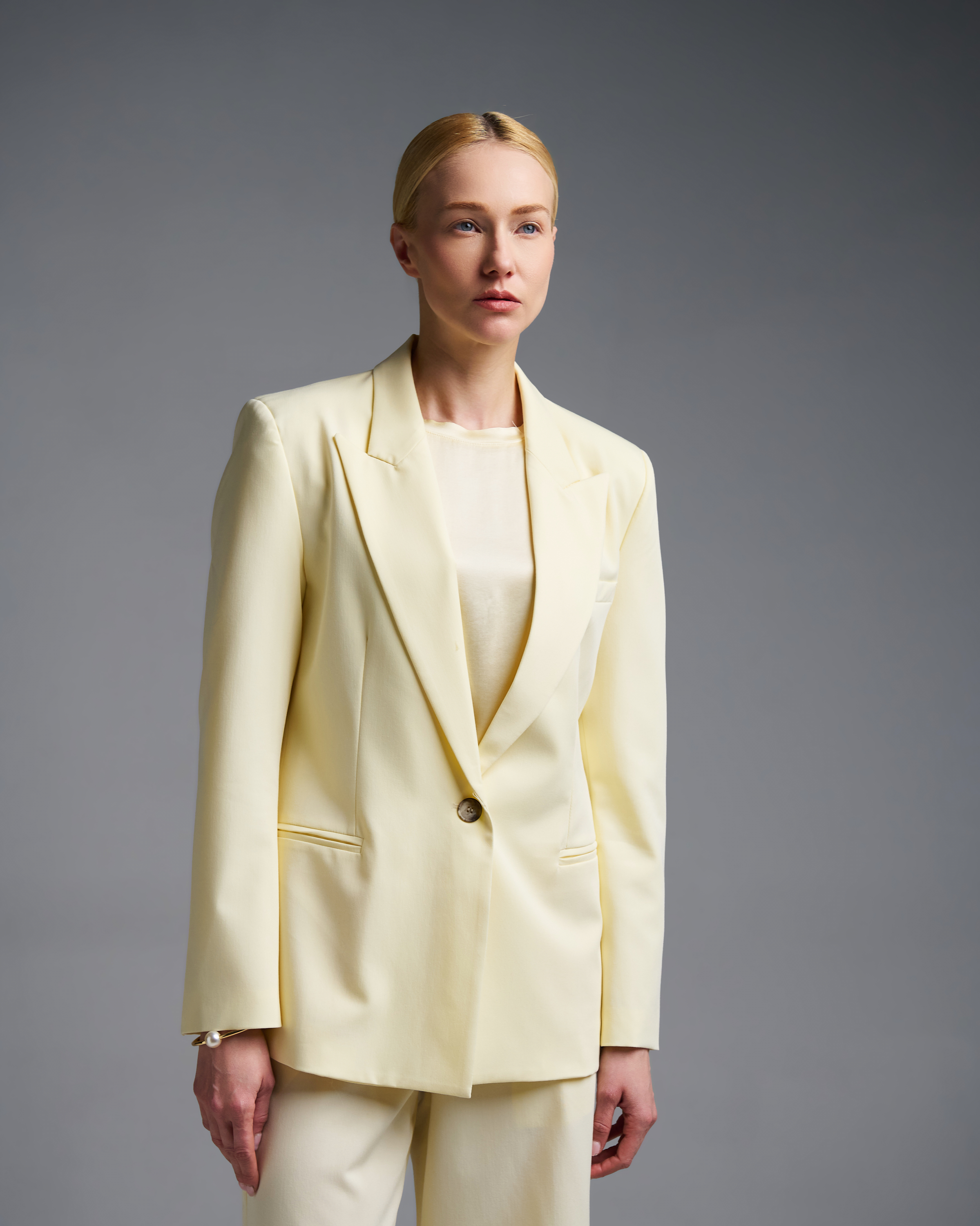 Yellow single buttoned Jacket Vicolo - 2