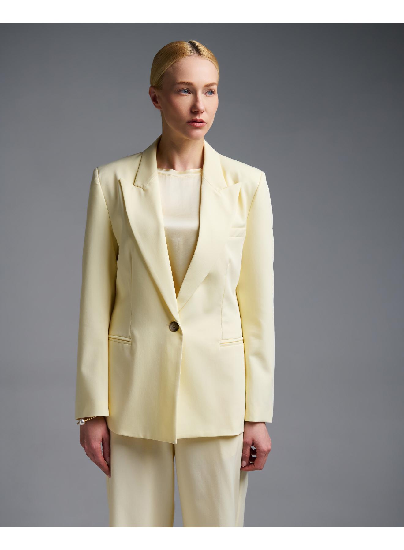 Yellow single buttoned Jacket Vicolo - 1