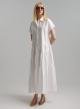 White long Dress with short sleeves and with belt "EAR" Devotion Twins - 2
