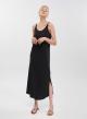 Black long Dress with  straps and open back Milla - 0