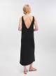 Black long Dress with  straps and open back Milla - 1