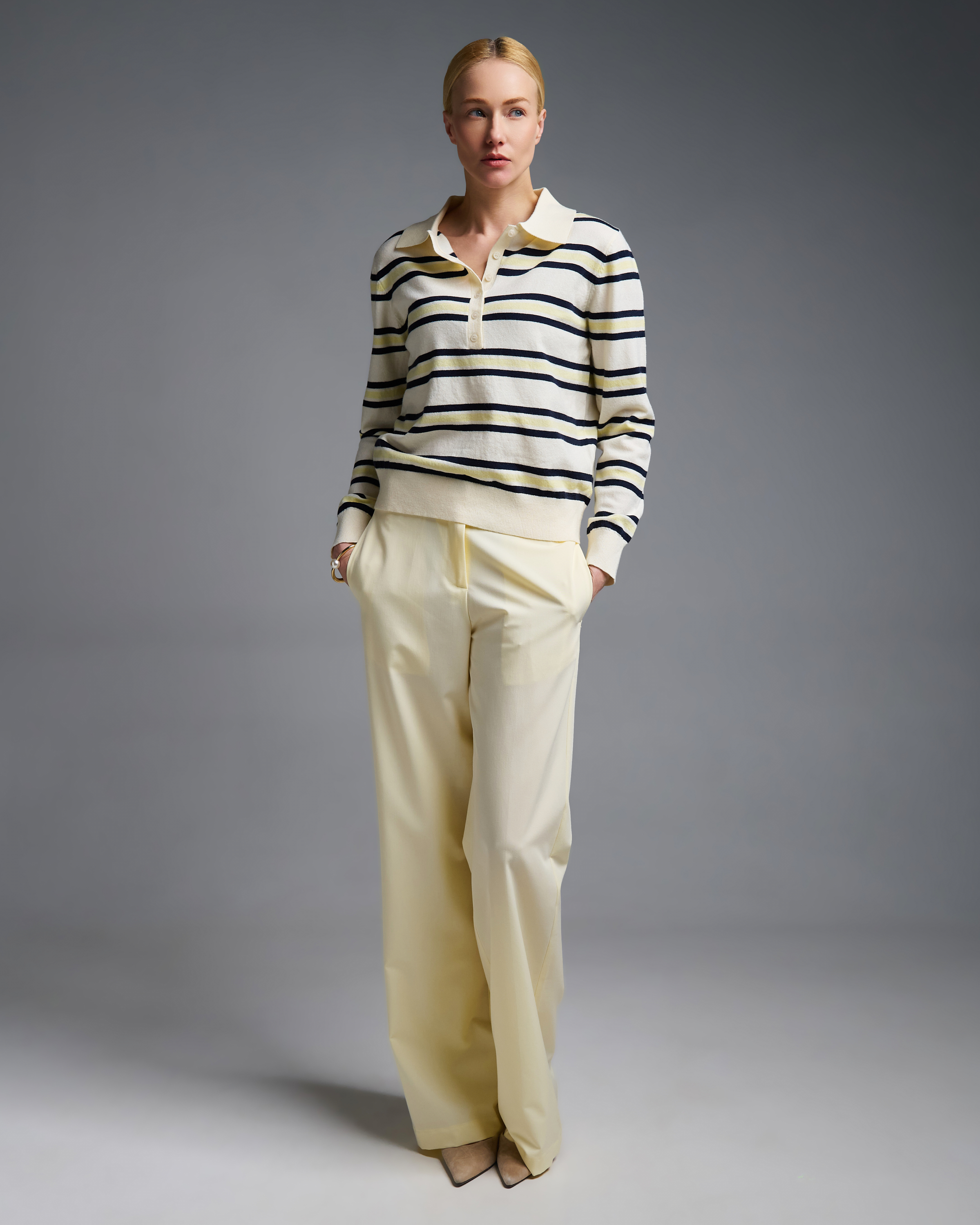 Κίτρινο Παντελόνι σε ίσια γραμμή Vicolo - 3