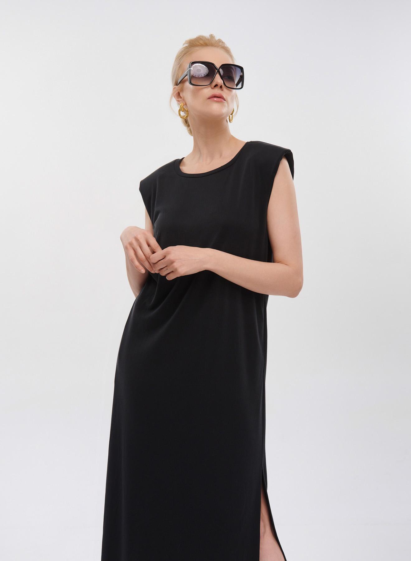 Black long sleeveless Dress Milla - 3