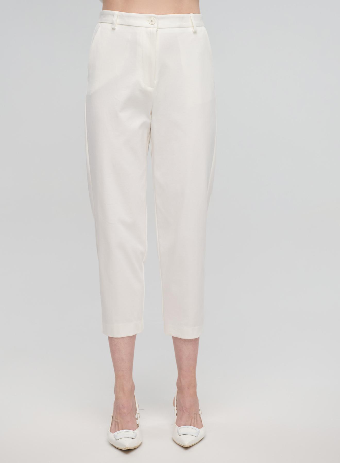 White cropped strech Trousers Vicolo - 2