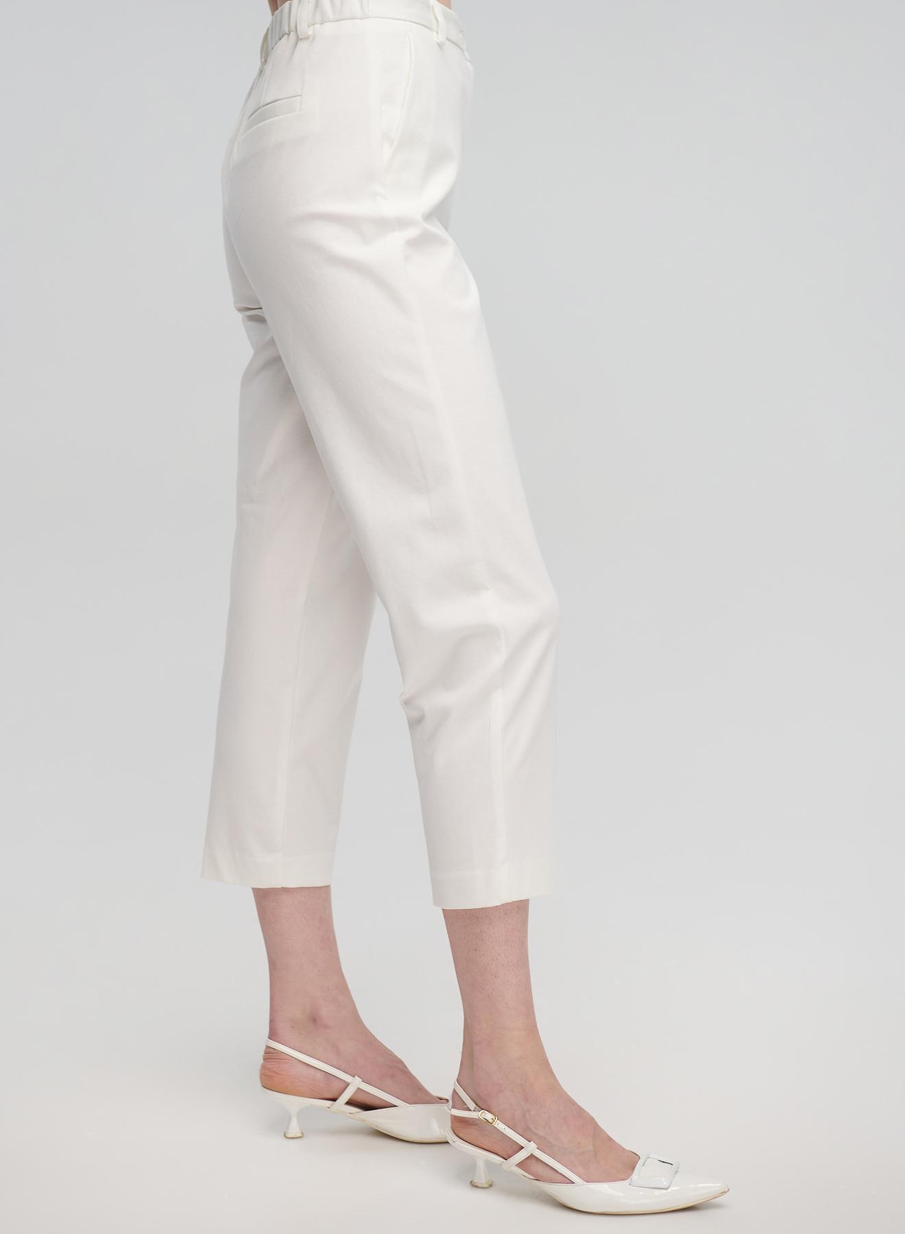White cropped strech Trousers Vicolo - 3