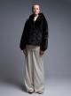 Brown hooded eco fur Jacket Bright - 0