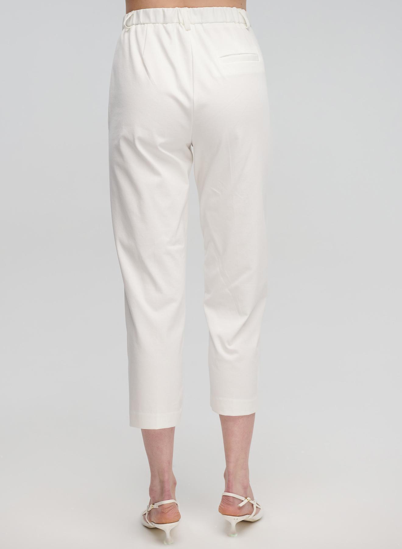 White cropped strech Trousers Vicolo - 4