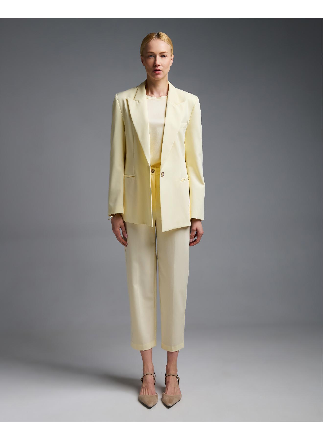 Yellow single buttoned Jacket Vicolo - 5
