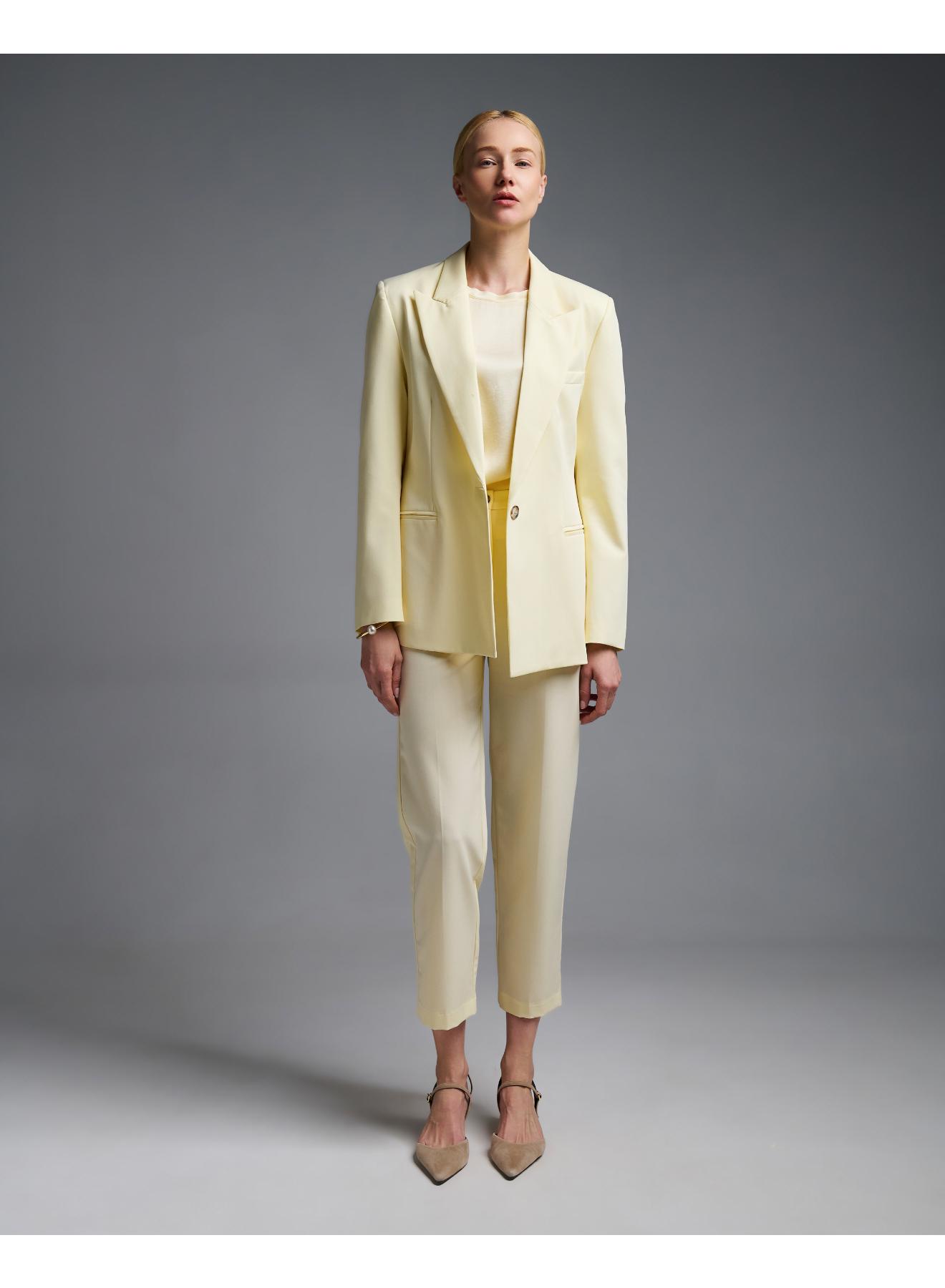 Κίτρινο Παντελόνι με λάστιχο πίσω στη μέση Vicolo - 3