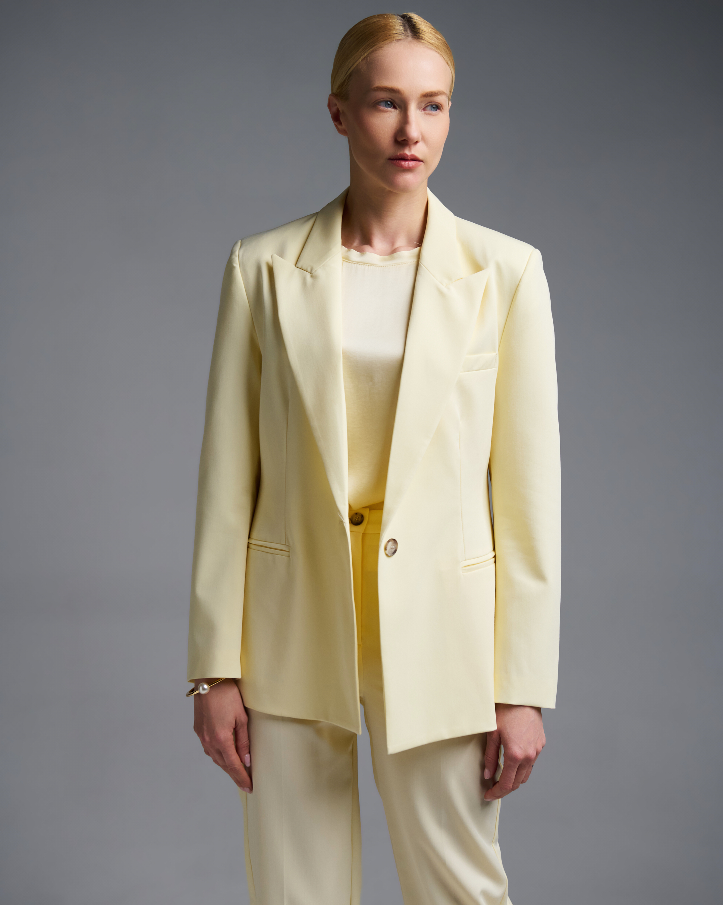 Yellow single buttoned Jacket Vicolo - 1