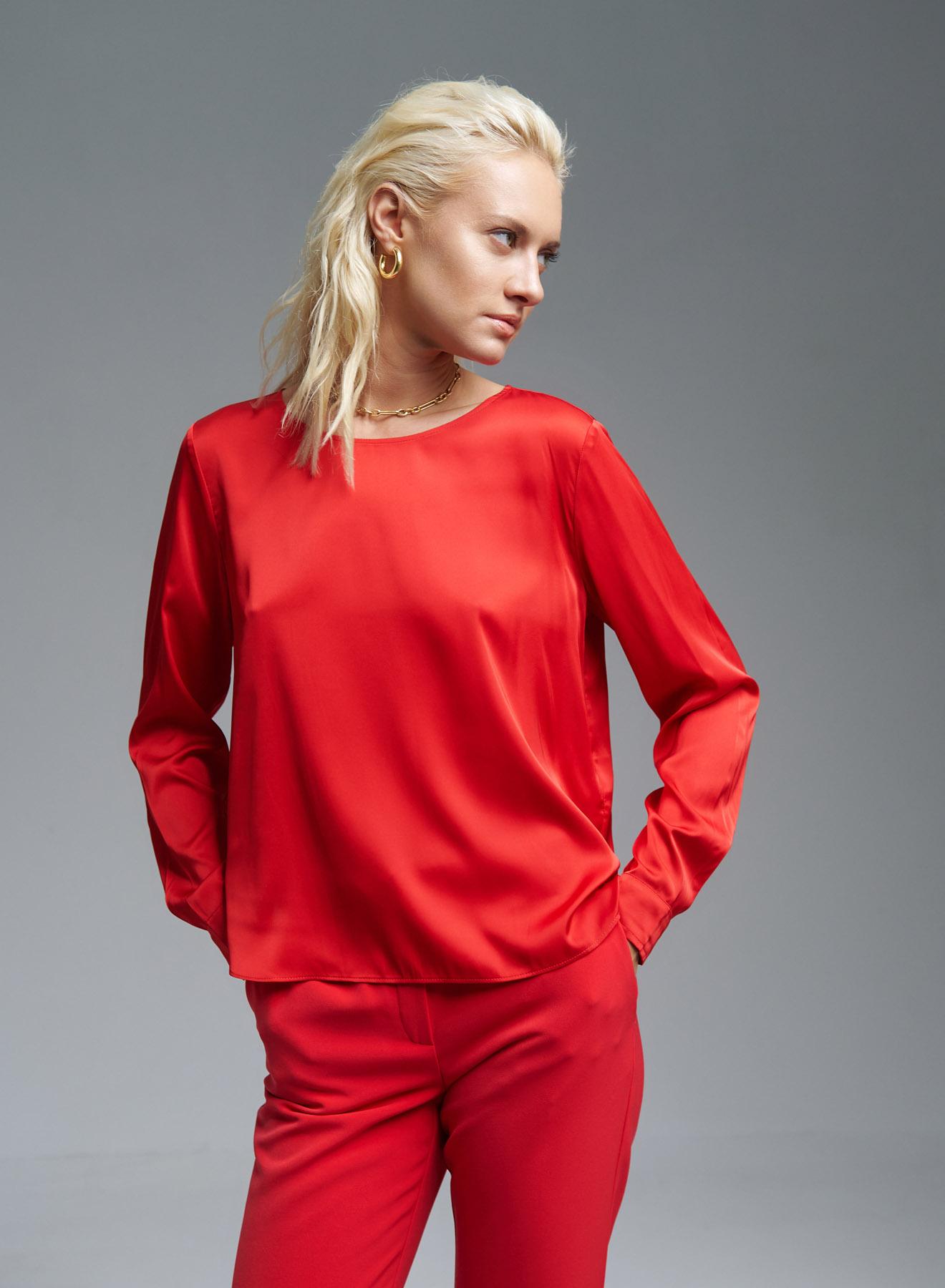 Red satin Blouse Emme Marella - 2