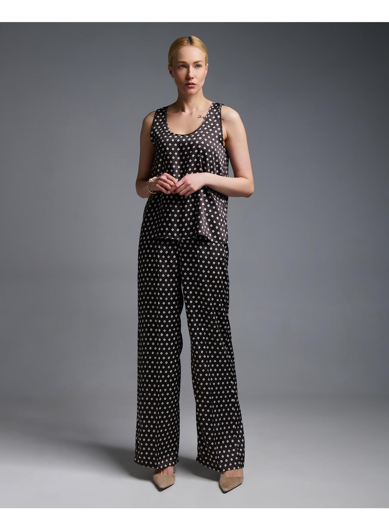 Σοκολά Παντελόνι twill με σχέδια Emme Marella - 2