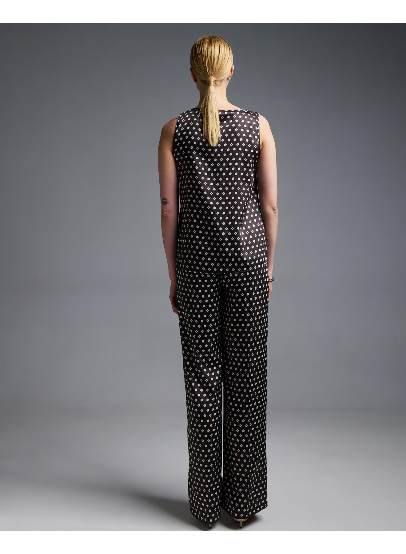 Σοκολά Παντελόνι twill με σχέδια Emme Marella - 4