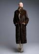Brown eco fur long Coat Bright - 1