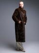 Brown eco fur long Coat Bright - 0