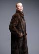 Brown eco fur long Coat Bright - 2