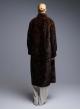 Brown eco fur long Coat Bright - 4