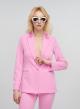 Pink Jacket with one button and satin details on the collar Vicolo - 0