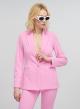 Pink Jacket with one button and satin details on the collar Vicolo - 1
