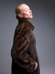 Brown eco fur long Coat Bright-5