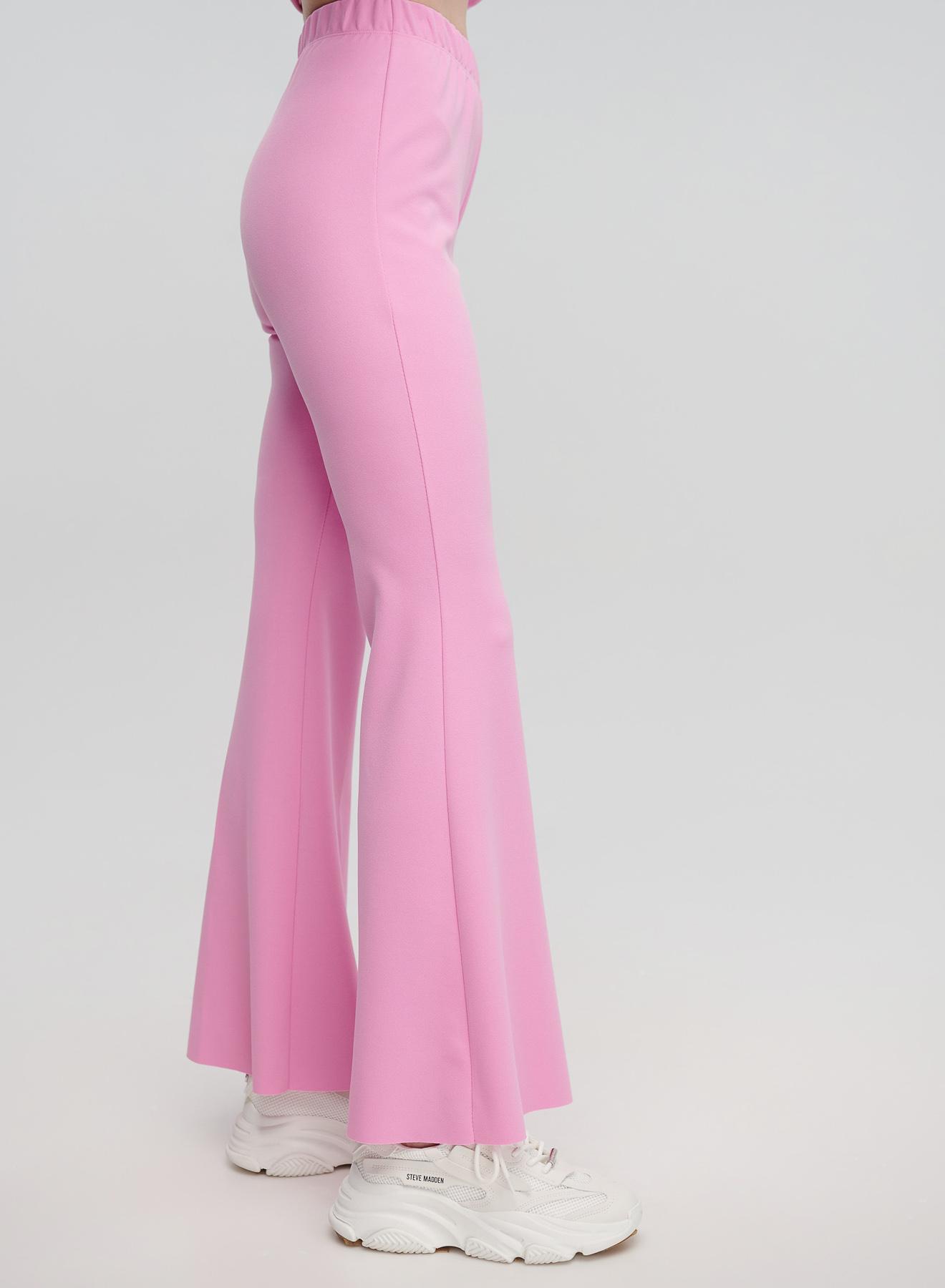 Pink flared stretch Trousers with elastic waistband Vicolo - 2