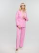 Pink Straight fit trousers with satin side stripe Vicolo - 0