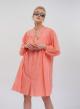 Coral voile Dress "FRIDA" Devotion Twins - 1