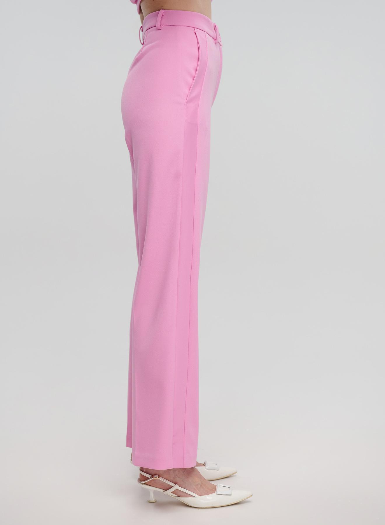 Pink Straight fit trousers with satin side stripe Vicolo - 2
