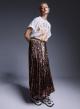Pleated Skirt with sequins - 0