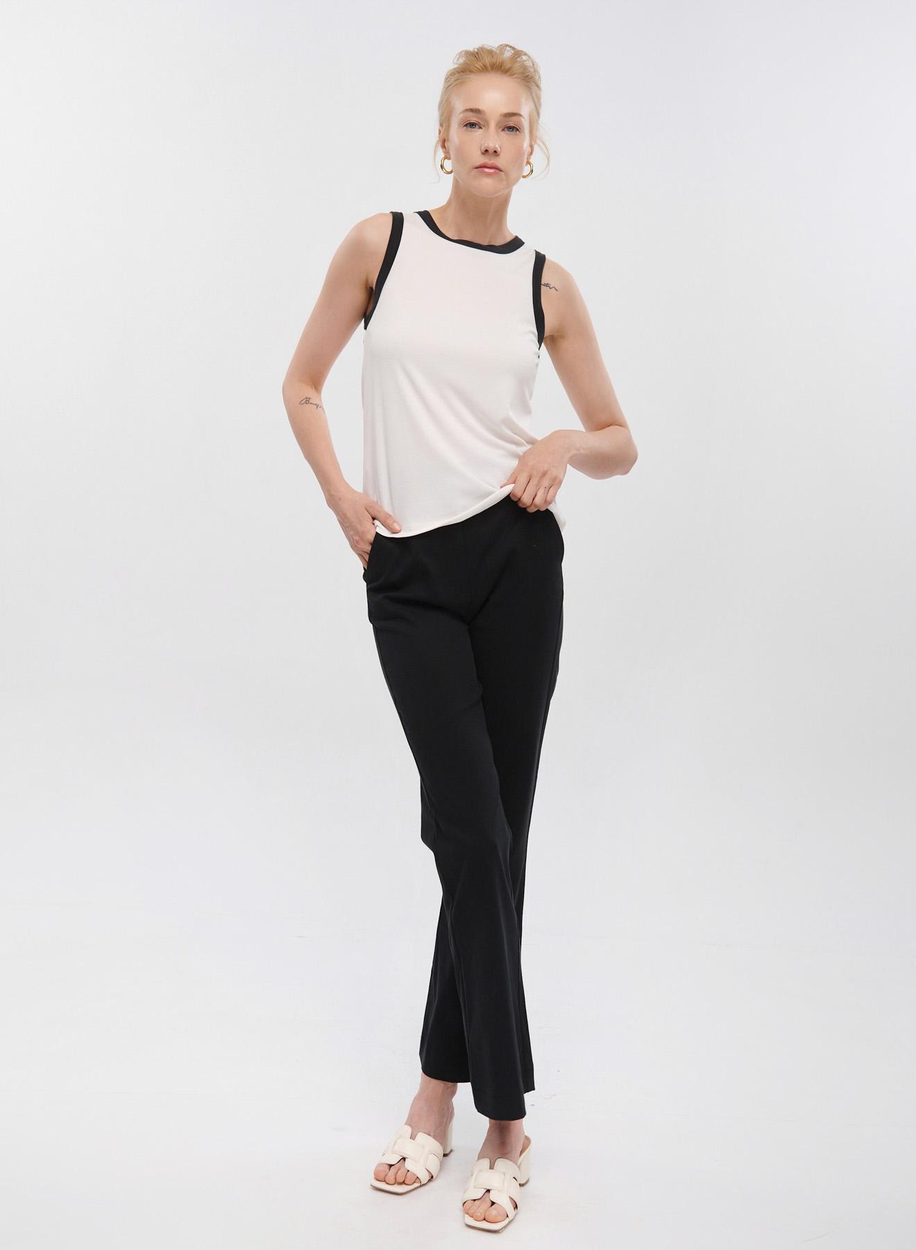 Black high waisted flared Trousers Milla - 2