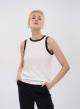 White-Black two tone tank Top Milla - 1