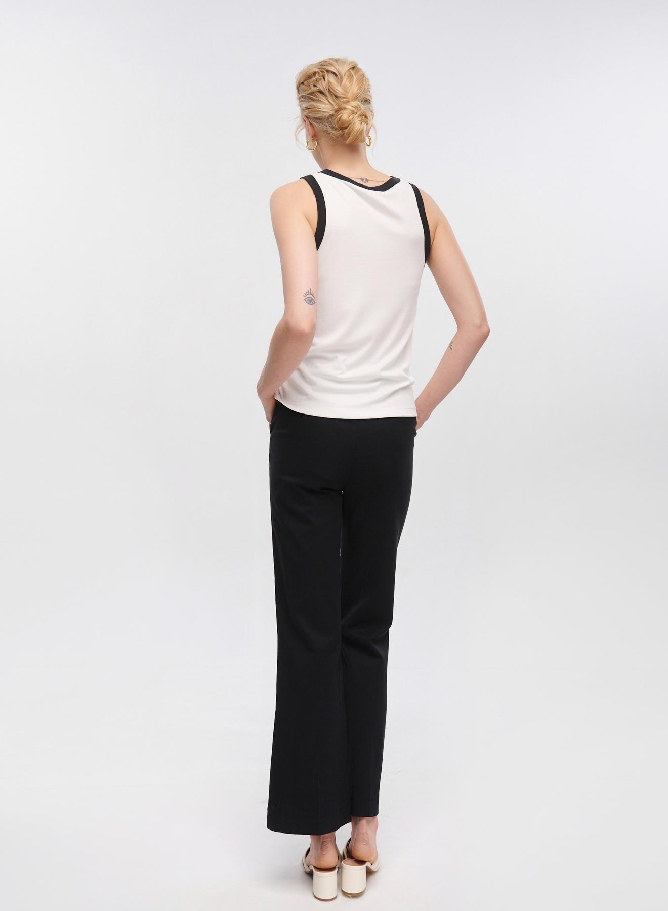 Black high waisted flared Trousers Milla - 3