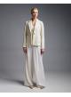 Ecru single buttoned Jacket with patch pockets Emme Marella - 0