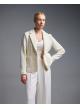 Ecru single buttoned Jacket with patch pockets Emme Marella - 1