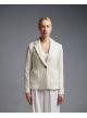 Ecru single buttoned Jacket with patch pockets Emme Marella-5