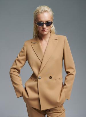 Camel double breasted Jacket Emme Marella - 35626